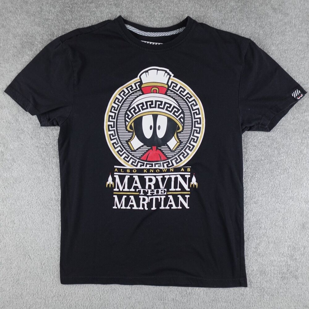 Looney Tunes x Also known As Shirt Men's M Black Marvin the Martian AKA Graphic